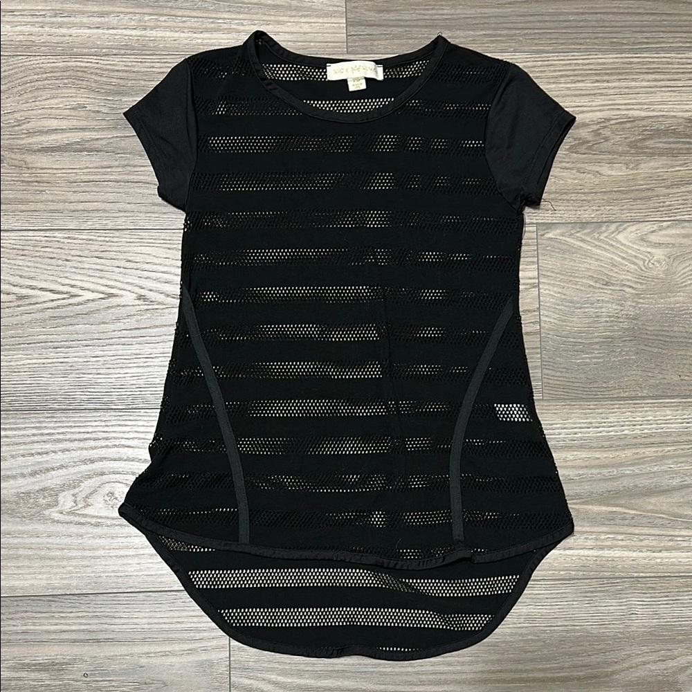 Nicki Minaj - XS - Striped Mesh Fishnet Shirt